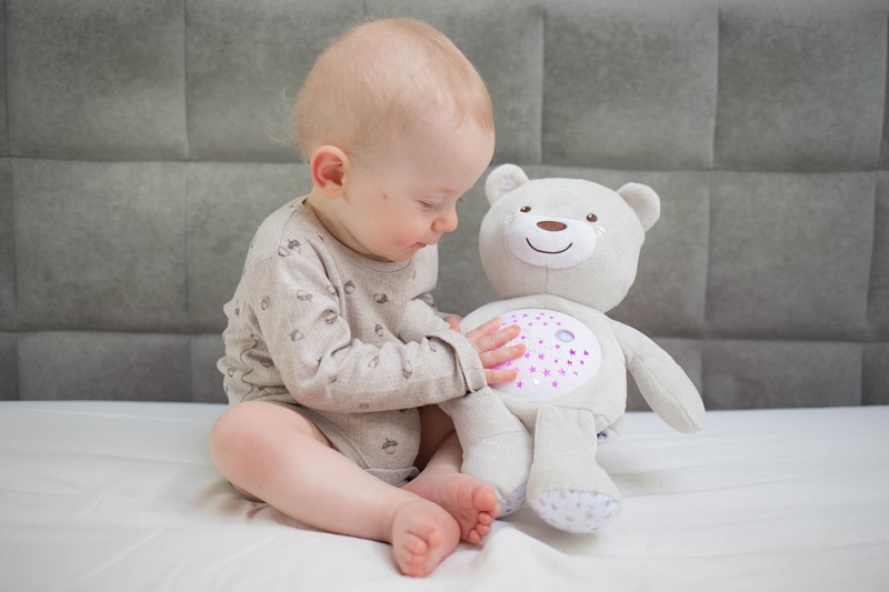 miś, projektor, uspokaja, 